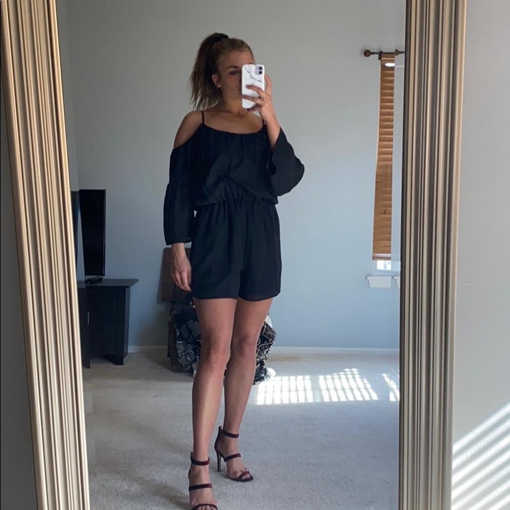 Black Long sleeve romper